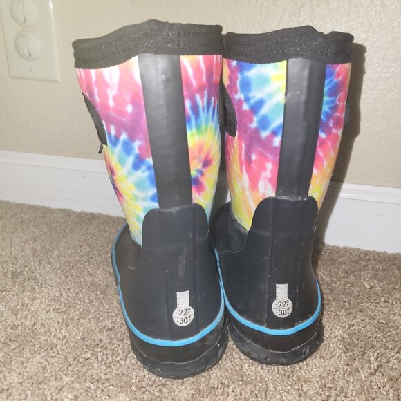 BOGS Youth Grasp Tie Dye Snow Rain Waterproof Insulated Size 1 78858-009 - Picture 6 of 13